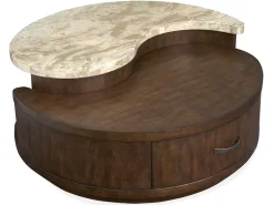 Mor Furniture Coffee Tables|Mcpherson Round Coffee Table In Burnt Umber