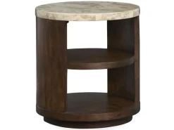 Mor Furniture Sofa & End Tables|Mcpherson Round End Table In Burnt Umber