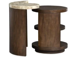 Mor Furniture Sofa & End Tables|Mcpherson Round End Table In Burnt Umber