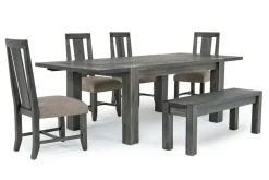 Mor Furniture Dining Benches|Meadow Dining Bench In Gray