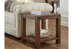 Mor Furniture Sofa & End Tables|Meadow End Table In Brick Brown