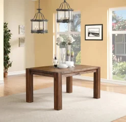 Mor Furniture Seating For 4|Dining Room Sets|Meadow Extendable Dining Table & 4 Chairs In Brown