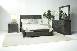 Mor Furniture Beds|Meadow Panel Bed W/ Storage In Brown, Full