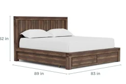 Mor Furniture Beds|Meadow Panel Bed W/ Storage In Brown, Full
