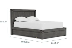 Mor Furniture Beds|Meadow Panel Bed W/ Storage In Brown, Full