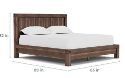 Mor Furniture Beds|Meadow Panel Bed W/ Storage In Brown, Full