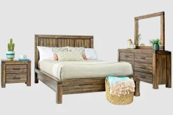 Mor Furniture Beds|Meadow Panel Bed W/ Storage In Brown, Full
