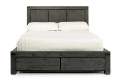 Mor Furniture Bedroom Sets|Meadow Panel Storage Bed, Dresser, Mirror & Nightstand In Gray, Full