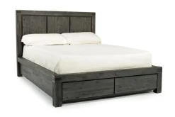Mor Furniture Bedroom Sets|Meadow Panel Storage Bed, Dresser, Mirror & Nightstand In Gray, Full