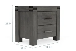 Mor Furniture Bedroom Sets|Meadow Panel Storage Bed, Dresser, Mirror & Nightstand In Gray, Full