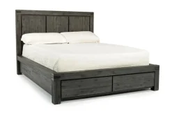 Mor Furniture Bedroom Sets|Meadow Panel Storage Bed, Dresser, Mirror & Nightstand In Gray, Full