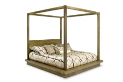 Mor Furniture Beds|Melbourne Canopy Bed In Mineral, Queen