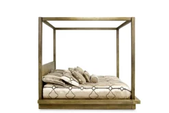 Mor Furniture Beds|Melbourne Canopy Bed In Mineral, Queen