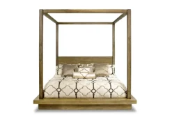 Mor Furniture Beds|Melbourne Canopy Bed In Mineral, Queen