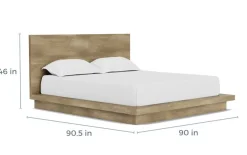 Mor Furniture Beds|Melbourne Panel Bed In Mineral, Full