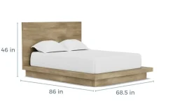 Mor Furniture Beds|Melbourne Panel Bed In Mineral, Full