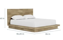 Mor Furniture Beds|Melbourne Panel Bed In Mineral, Full