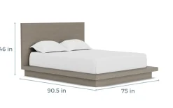Mor Furniture Beds|Melbourne Panel Bed In Mineral, Full