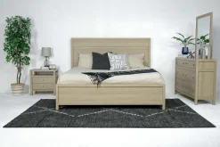 Mor Furniture Beds|Merrifield Panel Bed In Pecan Sandy, Twin