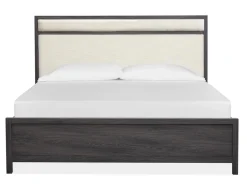 Mor Furniture Upholstered Beds|Beds|Merrifield Upholstered Bed In Raisin Black, Twin