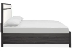 Mor Furniture Upholstered Beds|Beds|Merrifield Upholstered Bed In Raisin Black, Twin