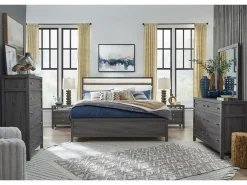 Mor Furniture Upholstered Beds|Beds|Merrifield Upholstered Bed In Raisin Black, Twin