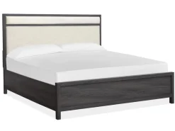 Mor Furniture Upholstered Beds|Beds|Merrifield Upholstered Bed In Raisin Black, Twin