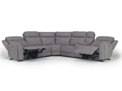 Mor Furniture Reclining Sectionals|Sectionals|Mia 6 Piece 2 Power Sectional In Gray