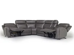 Mor Furniture Reclining Sectionals|Sectionals|Mia 6 Piece 2 Power Sectional In Gray