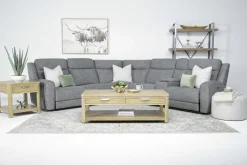 Mor Furniture Reclining Sectionals|Sectionals|Mia 6 Piece 2 Power Sectional In Gray
