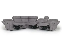Mor Furniture Sectionals|Mia 6 Piece Reclining Sectional W/ Armless Recliner In Gray