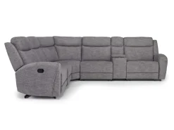 Mor Furniture Sectionals|Mia 6 Piece Reclining Sectional W/ Armless Recliner In Gray