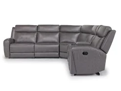 Mor Furniture Reclining Sectionals|Sectionals|Mia 6 Piece Reclining Sectional In Gray