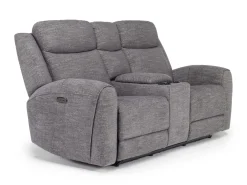 Mor Furniture Reclining Loveseats|Loveseats|Mia 2 Power Console Loveseat In Gray