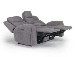 Mor Furniture Reclining Loveseats|Loveseats|Mia 2 Power Console Loveseat In Gray