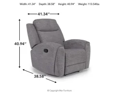Mor Furniture Recliners|Mia Recliner In Gray