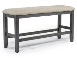 Mor Furniture Seating For 6|Counter Height Dining Sets|Miami Adjustable Dining Table, 4 Stools & Bench In Gray