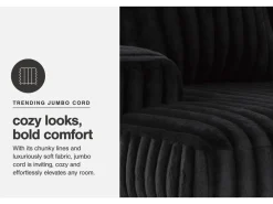 Mor Furniture Sectionals|Midnight Madness 4 Piece Chaise Sectional In Onyx, Right Facing