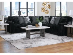 Mor Furniture Sectionals|Midnight Madness 3 Piece Sectional In Onyx
