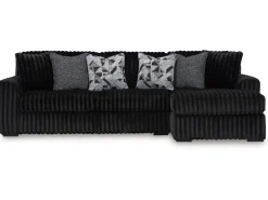 Mor Furniture Sectionals|Midnight Madness Sofa Chaise Sectional In Onyx, Left Facing