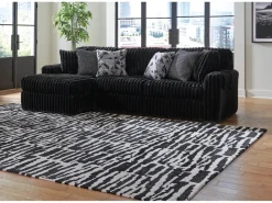 Mor Furniture Sectionals|Midnight Madness Sofa Chaise Sectional In Onyx, Left Facing