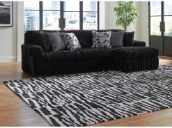 Mor Furniture Sectionals|Midnight Madness Sofa Chaise Sectional In Onyx, Left Facing
