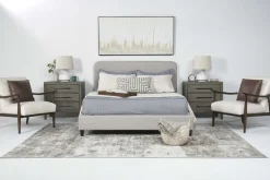 Mor Furniture Upholstered Beds|Beds|Modern Upholstered Panel Bed In Sand, Twin