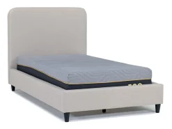 Mor Furniture Upholstered Beds|Beds|Modern Upholstered Panel Bed In Sand, Twin