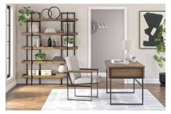 Mor Furniture Bookcases & Library Walls|Montia Bookcase In Brown/Gray
