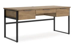 Mor Furniture Desks|Montia Office Desk In Brown/Gray