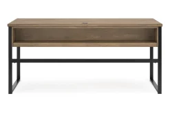 Mor Furniture Desks|Montia Office Desk In Brown/Gray