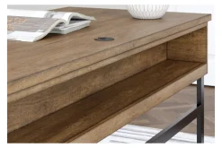Mor Furniture Desks|Montia Office Desk In Brown/Gray