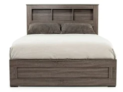 Mor Furniture Beds|Naialyn Bookcase Bed In , Full Gray