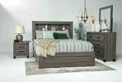 Mor Furniture Beds|Naialyn Bookcase Bed In , Full Gray